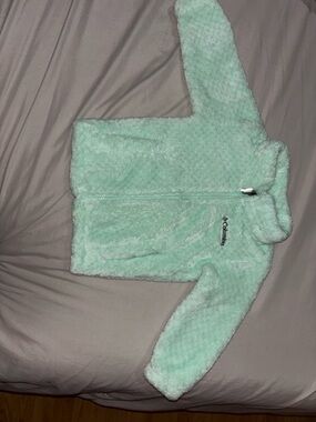Columbia Mint Green Sherpa Fleece Jacket